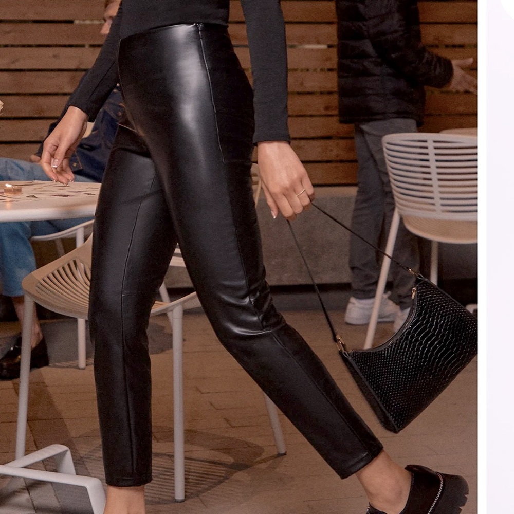 Fabletics Vegan Leather High-Waisted Legging